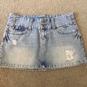 Distressed Denim skirt